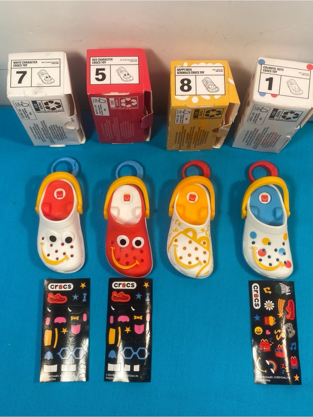 McDonald's Crocs Jibbitz Keychain w/stickers - Picture 1 of 3